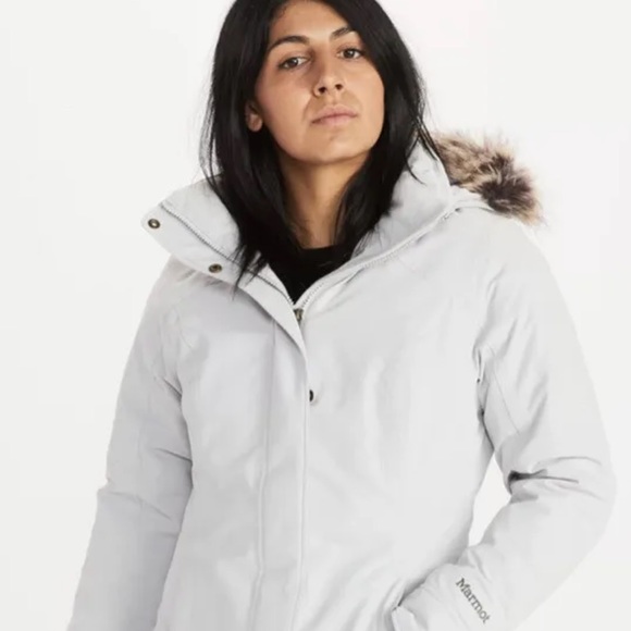 Marmot Chelsea Down Parka Jacket - Women's Small (S) Color Platinum